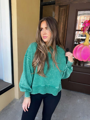 andi pullover - kelly green