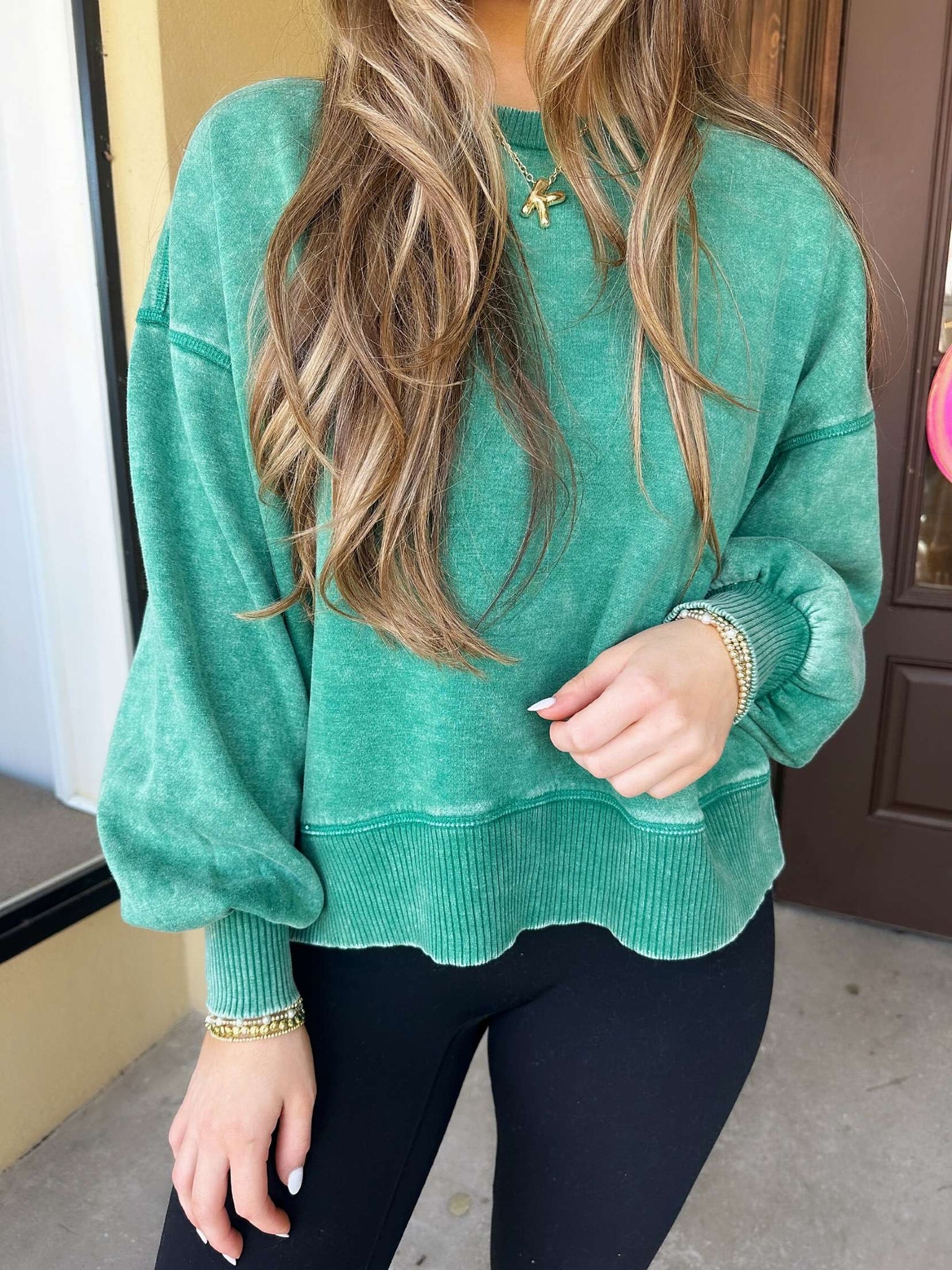 andi pullover - kelly green