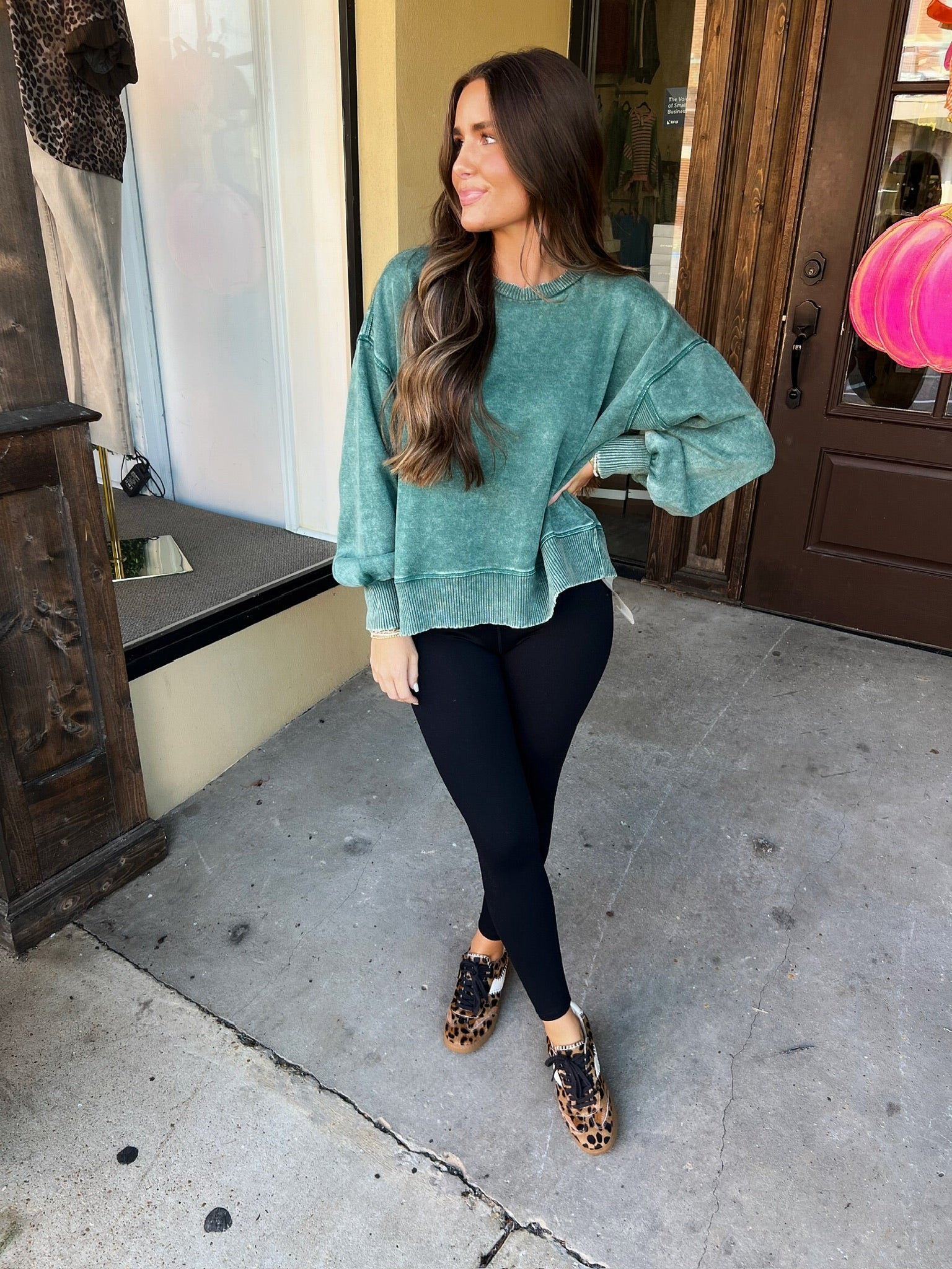 pure perfection sweatshirt in hunter