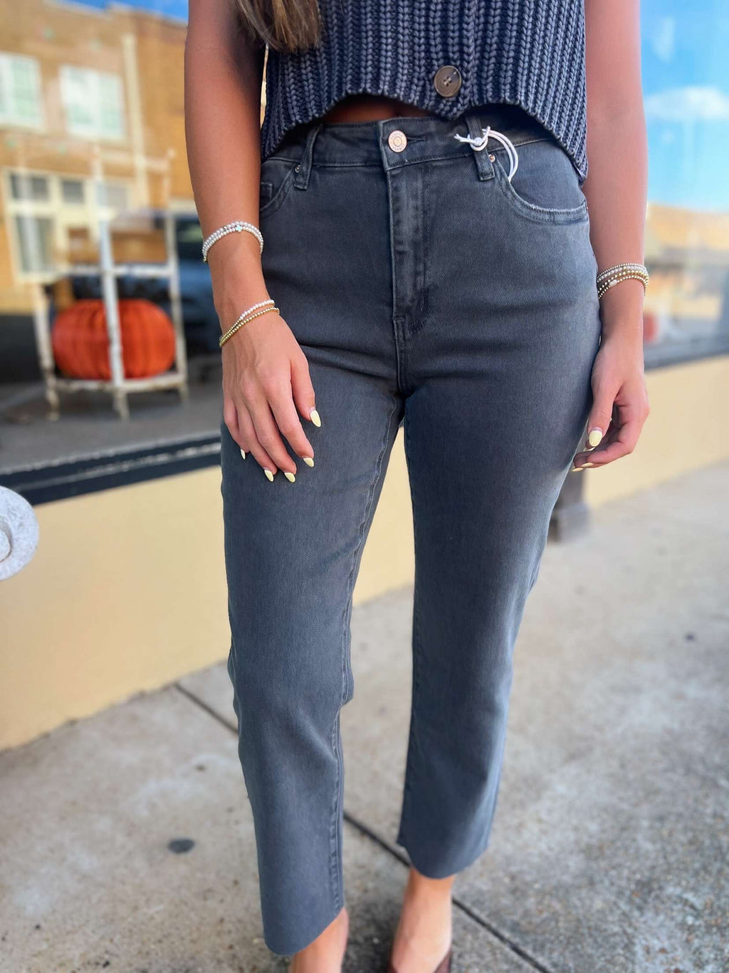 layton straight leg jean - charcoal