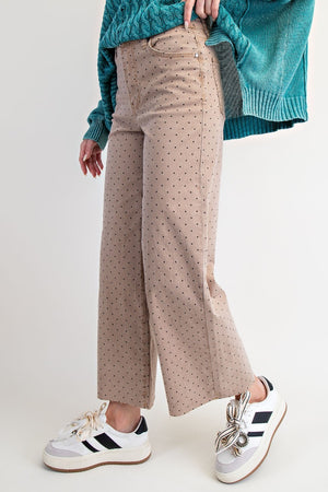 dylan polka dot denim pant