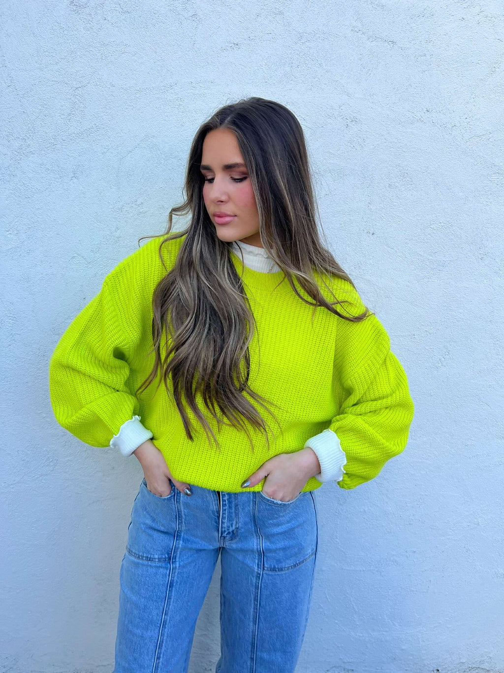 lime sweater