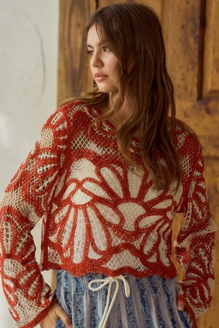 mina crochet sweater