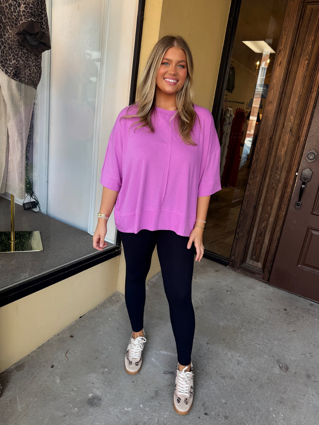 back to the basics tee in mauve