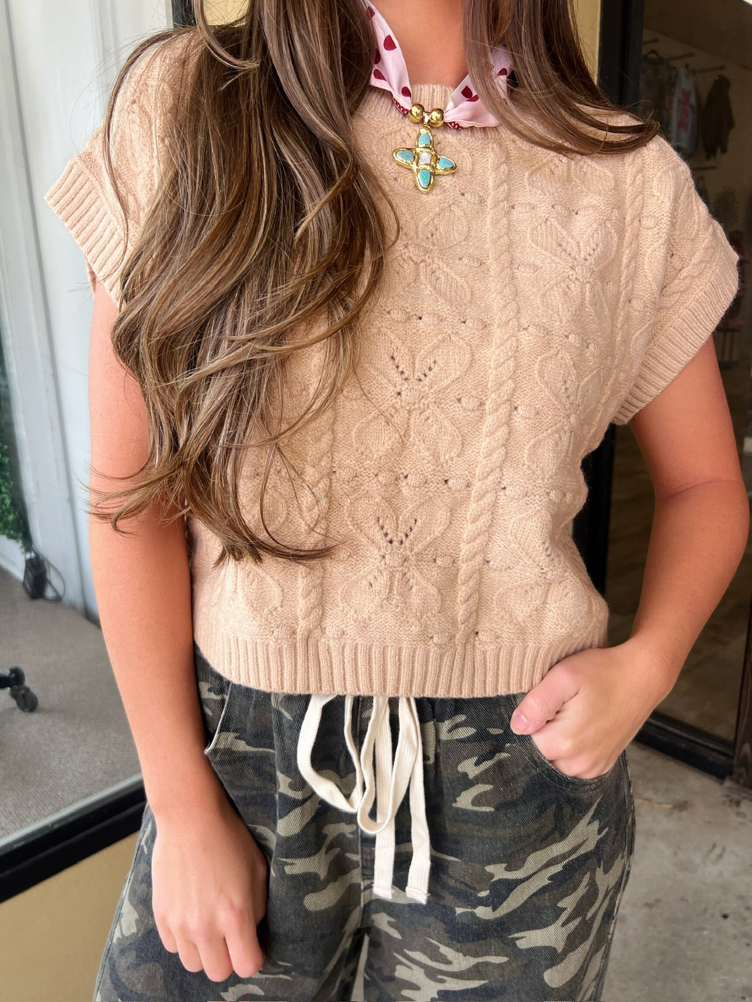 marcy sweater in tan