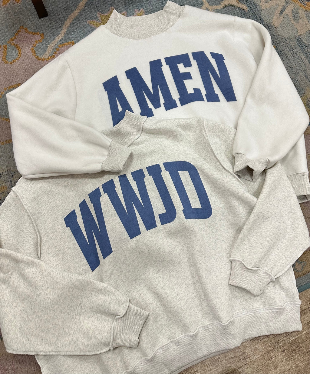 WWJD/AMEN reversible mockneck