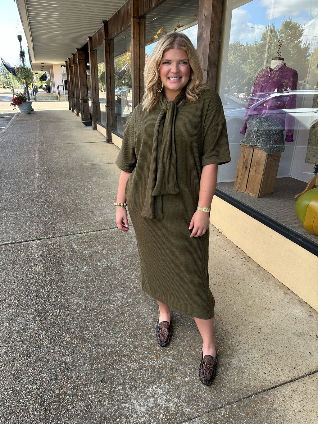 sammy ribbed maxi in olive