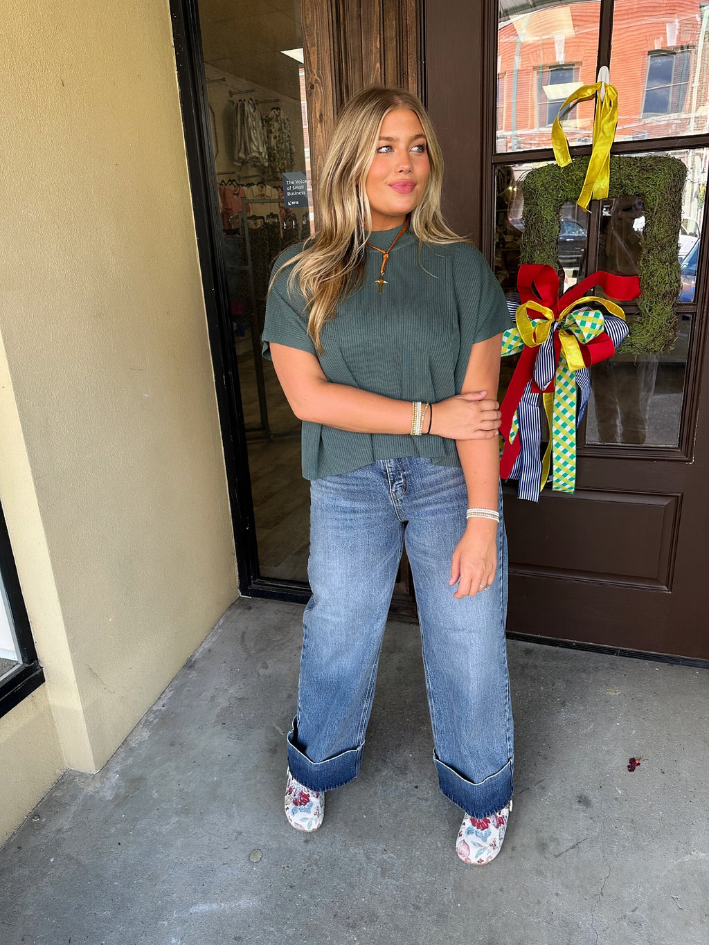 kimmy sweater in teal