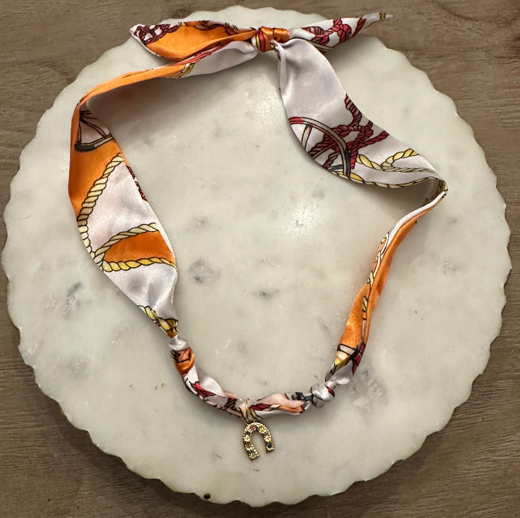 TR scarf necklace #84