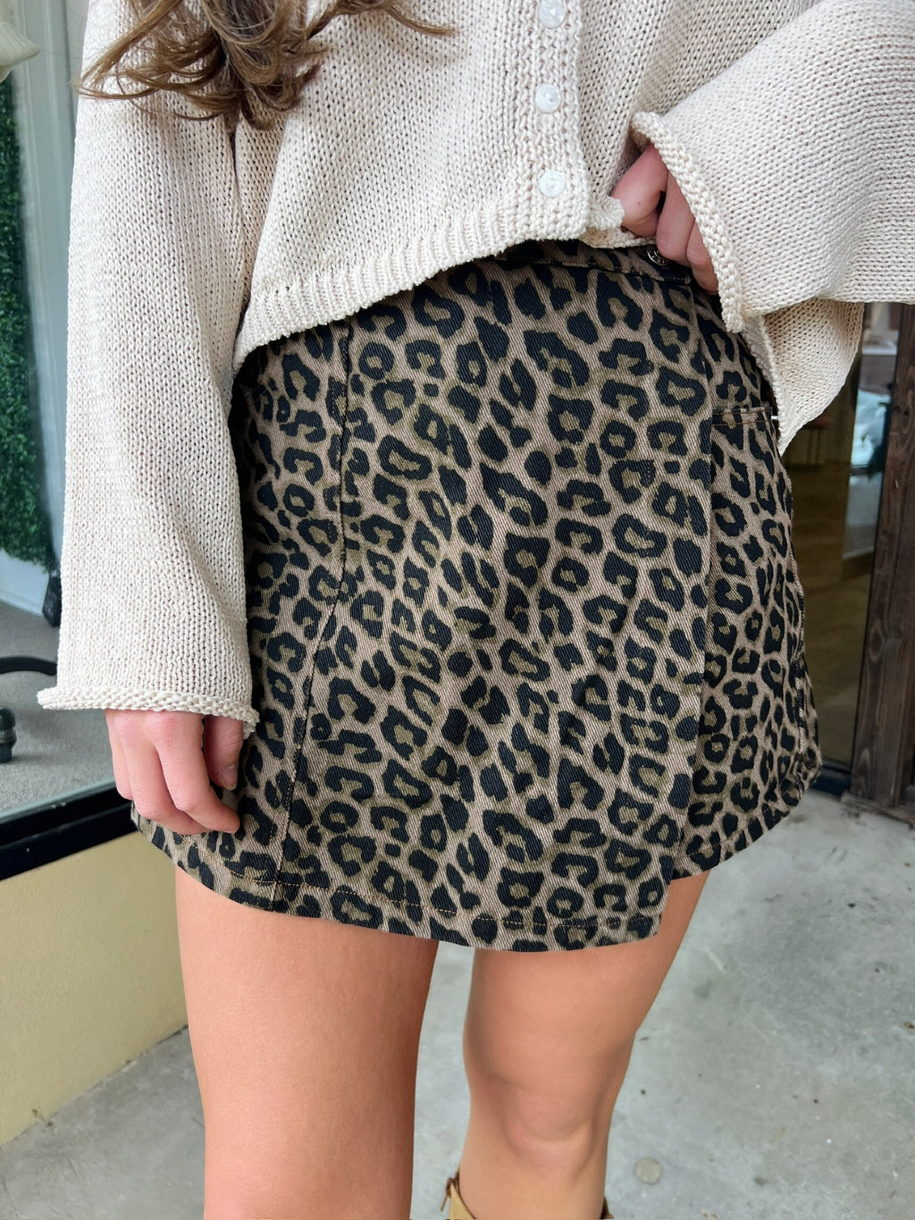 campbell leopard skort
