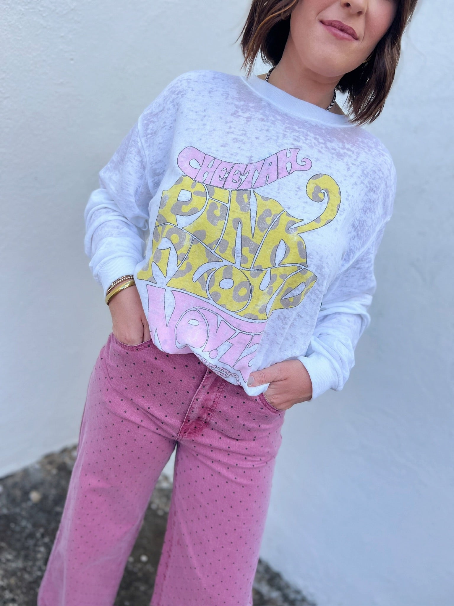 dylan polka dot jean in mulberry