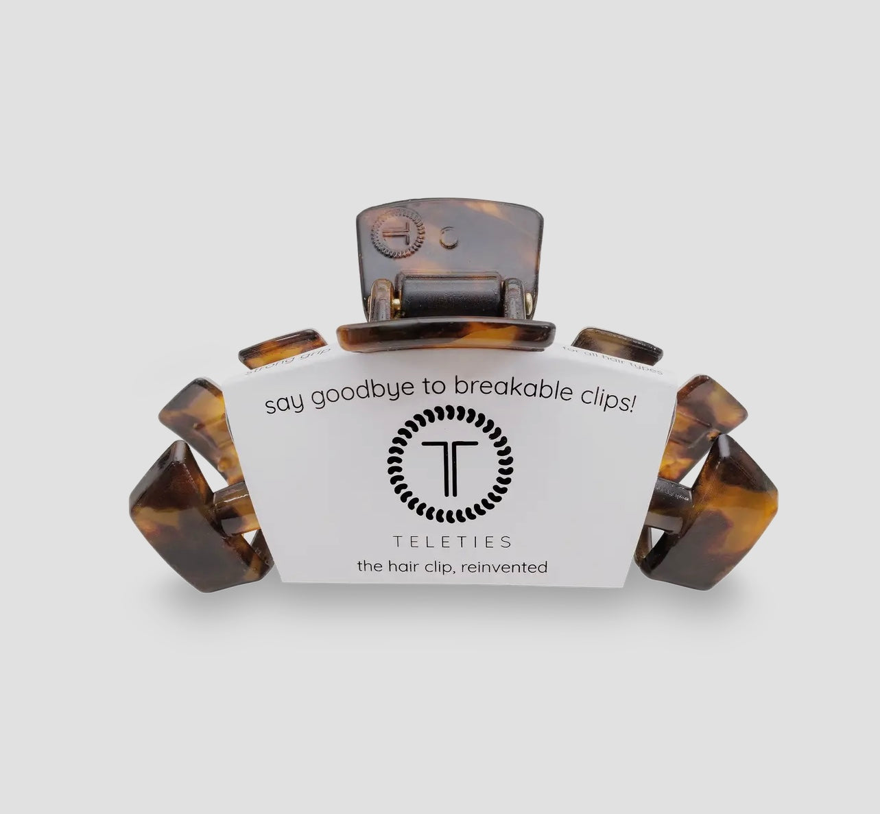 teleties classic hair clip - medium (tortoise)