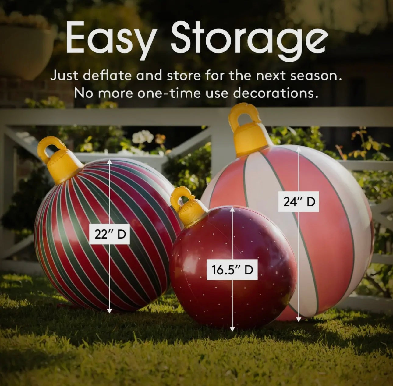 polka dot light up inflatable ornaments