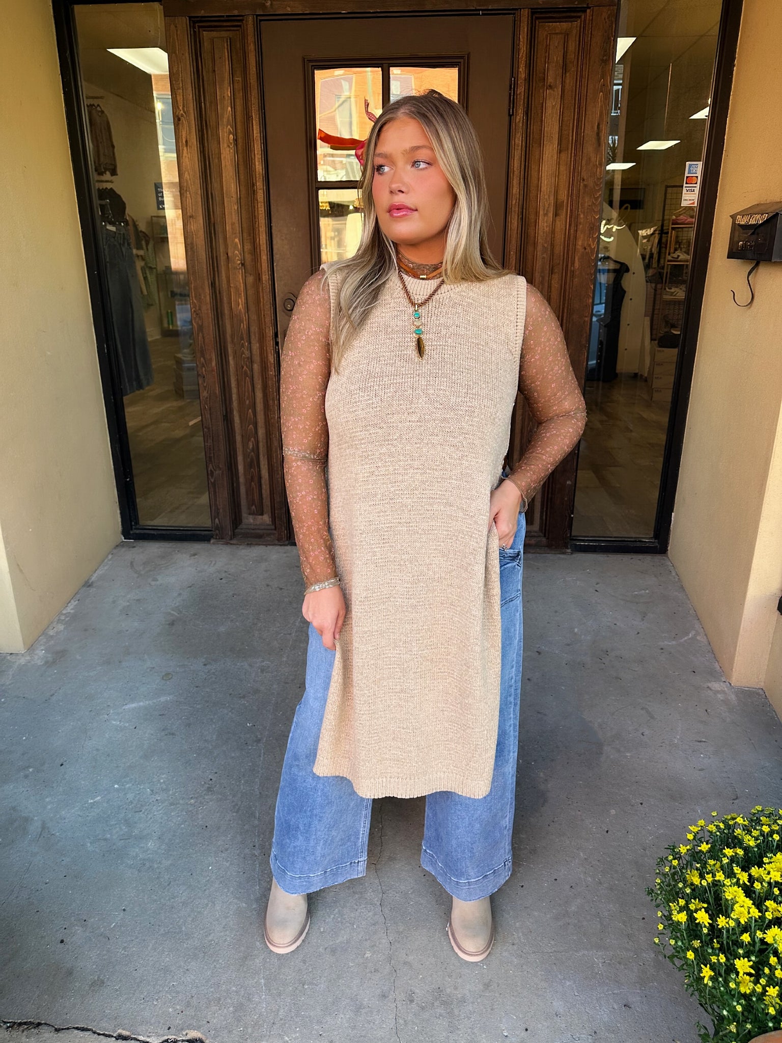 palmer longline sweater