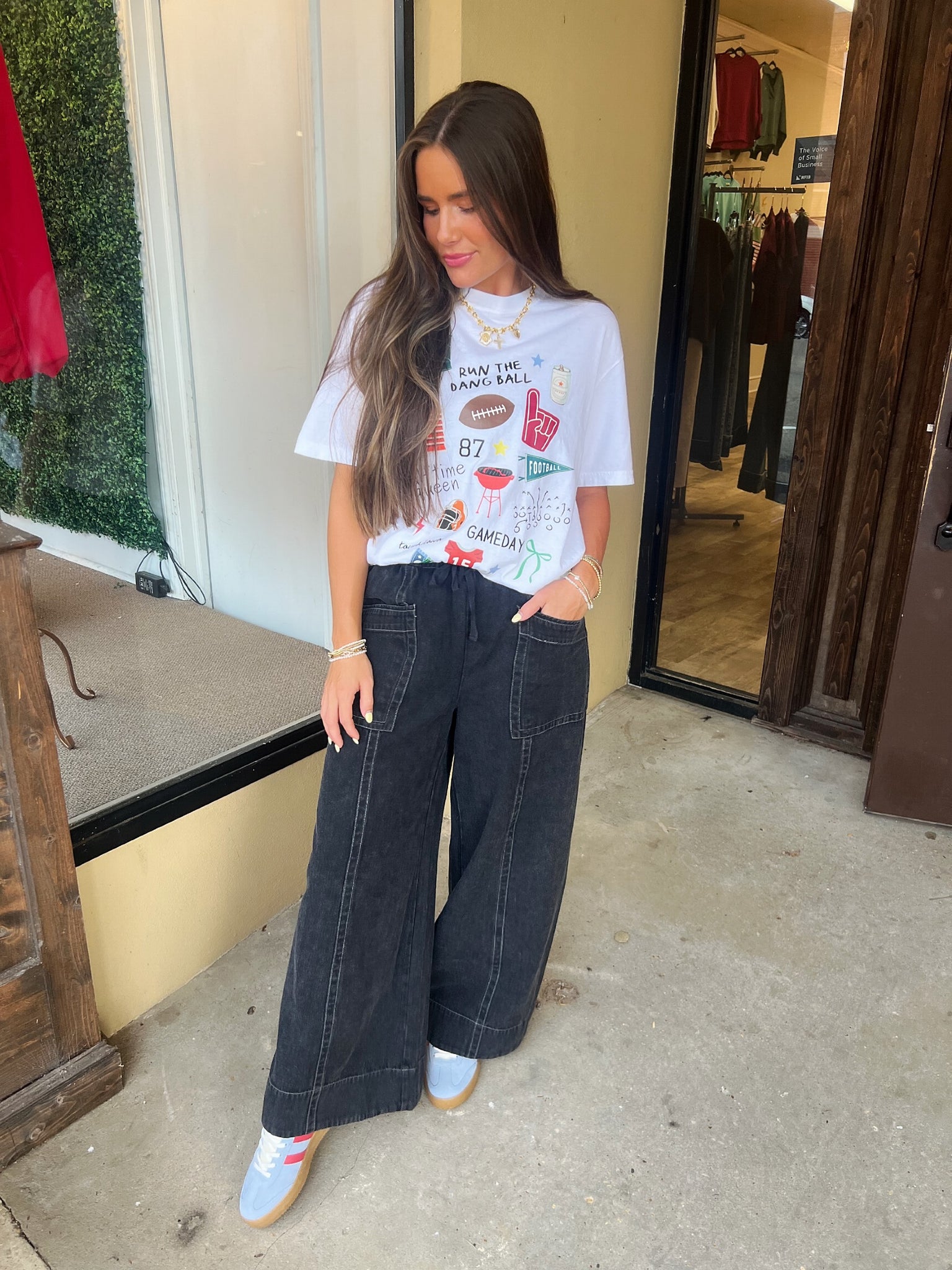 payton wide leg twill pant