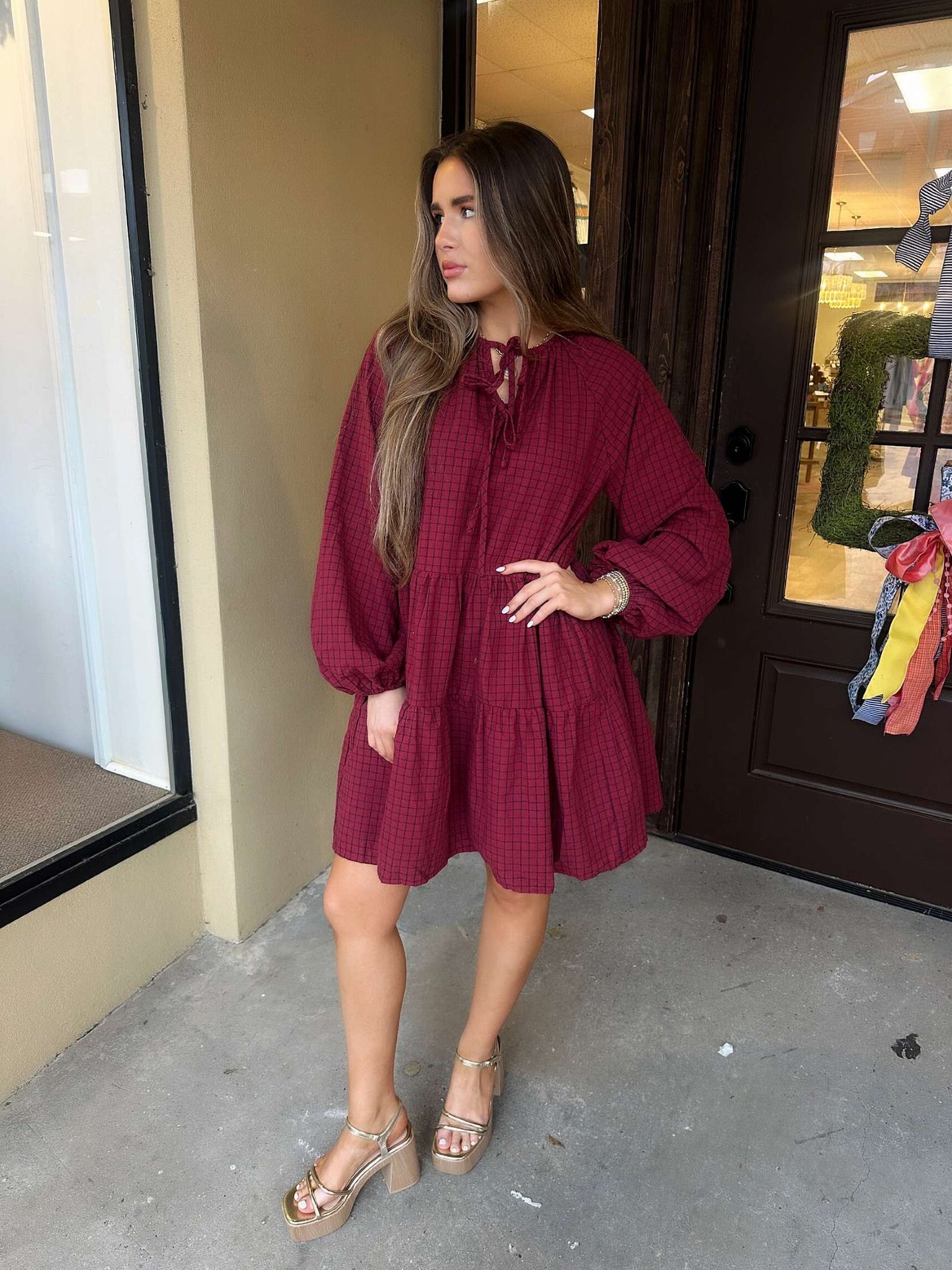 dallas dress - burgundy