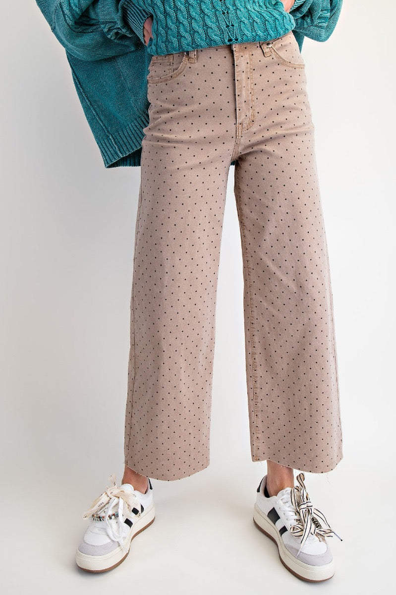 dylan polka dot denim pant