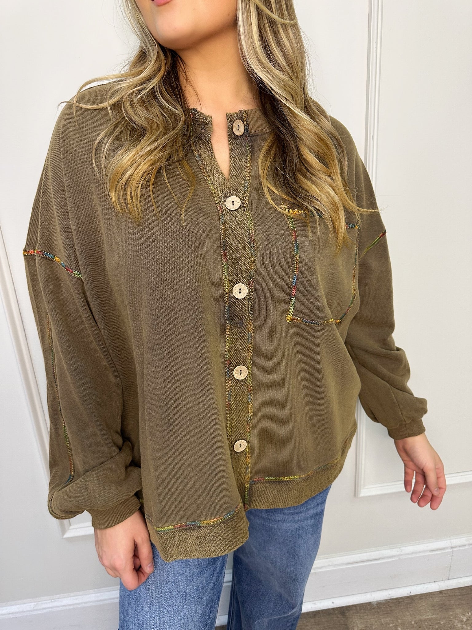 etta terry knit cardigan