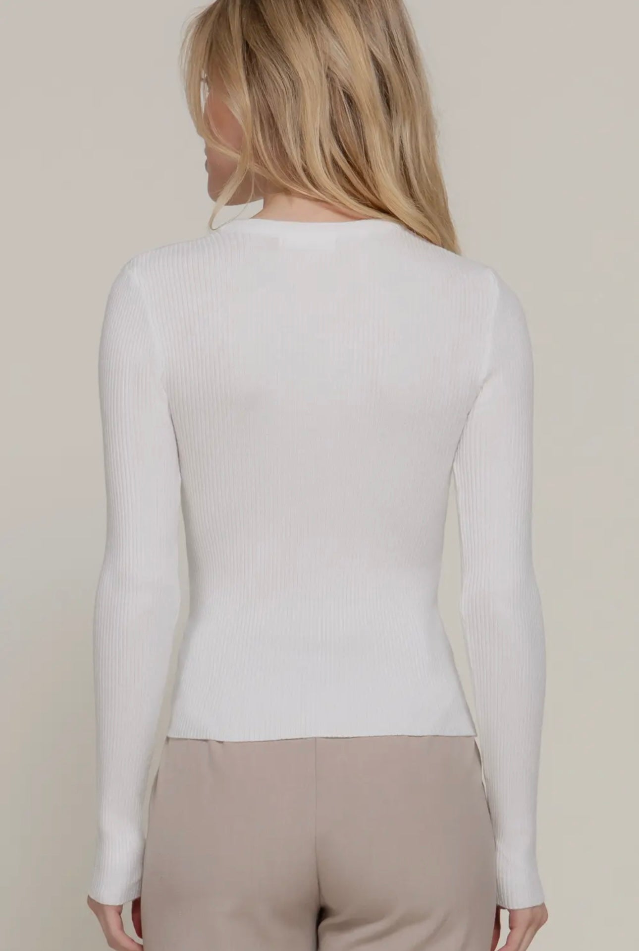 rem layering sweater in off white