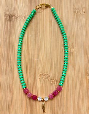 island tide beaded necklace