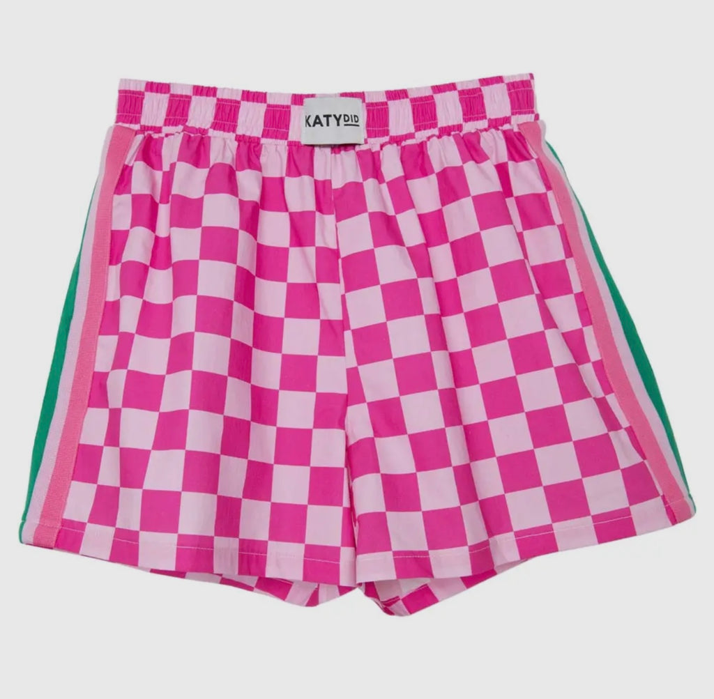 checkmate boxer short - hot pink combo