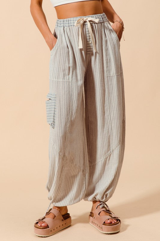 romy striped balloon pant