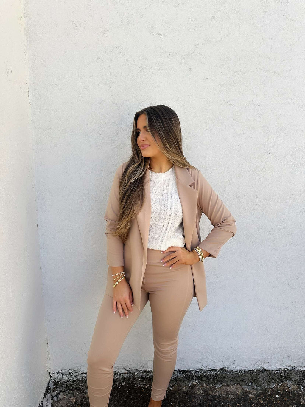 make you mine blazer set - khaki