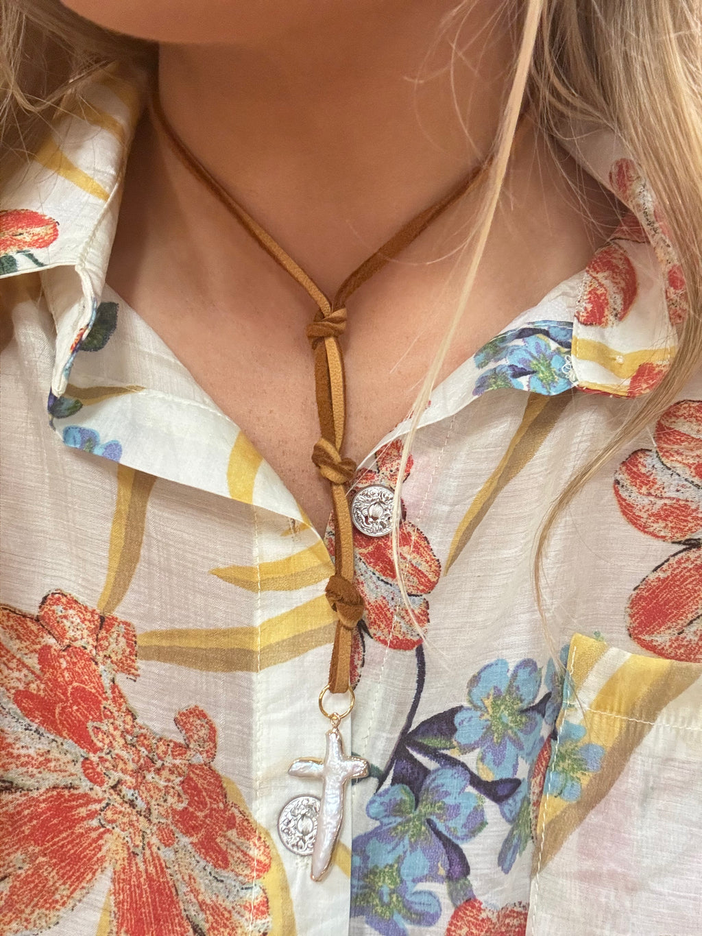 tate leather necklace